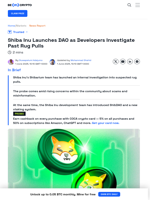 Shiba Inu Investigates Rug Pulls On Shibarium Amid DAO Shift