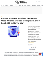 Current AI wants to build a free World Wide Web for artificial intelligence, and it has $400 million to start