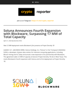 Soluna Announces Fourth Expansion with Blockware, Surpassing 17 MW of Total Capacity
