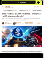 Ondo overtakes BlackRock’s BUIDL – Is tokenized yield finding a new favorite? - AMBCrypto