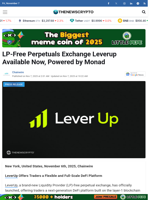 LP-Free Perpetuals Exchange Leverup Available Now, Powered by Monad - TheNewsCrypto