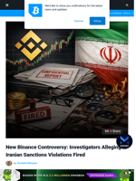 New Binance Controversy: Investigators Alleging Iranian Sanctions Violations Fired | Bitcoinist.com