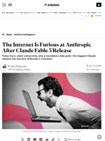 The Internet Is Furious at Anthropic After Claude Fable 5 Release - Decrypt