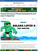 Sonami Announces Presale Developments and Layer 2 Expansion - TheNewsCrypto