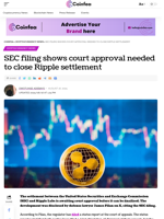 SEC filing shows court approval needed to close Ripple settlement - Coinfea