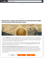 Bitcoin Price Today: BTC Outperforms S&P 500 Above $80K as Fed Interest Rate Decision Looms