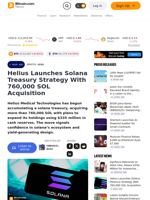 Helius Launches Solana Treasury Strategy With 760,000 SOL Acquisition – Crypto News Bitcoin News