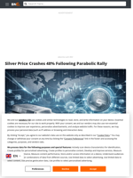 Silver Price Crashes 48% Following Parabolic Rally - Brave New Coin