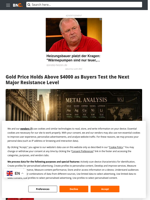 Gold Price Holds Above $4000 as Buyers Test the Next Major Resistance Level