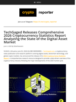 TechGaged Releases Comprehensive 2026 Cryptocurrency Statistics Report Analyzing the State of the Digital Asset Market