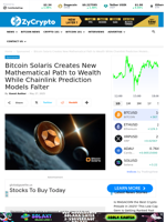 Bitcoin Solaris Creates New Mathematical Path to Wealth While Chainlink Prediction Models Falter