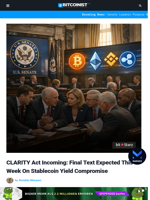 CLARITY Act Incoming: Final Text Expected This Week On Stablecoin Yield Compromise | Bitcoinist.com