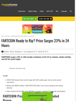 FARTCOIN Ready to Rip? Price Surges 23% in 24 Hours
