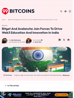 Bitget and Avalanche Collectively Launch Web3 Initiatives in India
