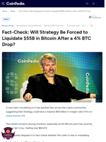 Fact-Check: Will Strategy Be Forced to Liquidate $55B in Bitcoin After a 4% BTC Drop?