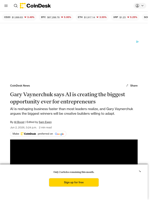 Gary Vaynerchuk says AI is creating the biggest opportunity ever for entrepreneurs