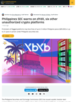 Philippine SEC Warns Against dYdX, Crypto Platforms