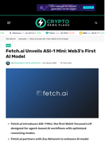 Fetch.ai Unveils ASI-1 Mini: Web3’s First AI Model - Crypto News Flash