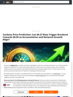 Cardano Price Prediction: Can $0.27 Base Trigger Breakout Towards $0.50 as Accumulation and Network Growth Align? - Brave New Coin