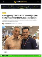 Changpeng Zhao's YZi Labs May Open $10B Investment to Outside Investors - CoinCentral