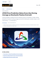 ATOM Price Prediction: Below Every Key Moving Average as Stochastic Flashes Oversold - Blockchain.News