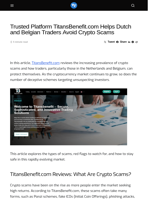 Trusted Platform TitansBenefit.com Helps Dutch and Belgian Traders Avoid Crypto Scams - Visionary Financial