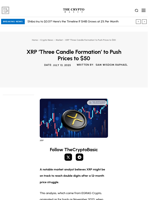 XRP ‘Three Candle Formation’ to Push Prices to $50