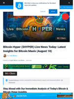 Live Bitcoin Hyper Updates Today: Bitcoin Prediction Today as Metaplanet Buys $89M Bitcoin, Max Keiser Makes $2.2M $BTC Prediction, and More...