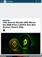 This Secret Altcoin Will Mirror the BNB Price 1,000% Run But Sooner, Here’s Why - TechBullion