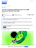 How BNB’s Rally Is Driving PancakeSwap (CAKE) to New Heights