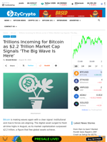 Trillions Incoming for Bitcoin as $2.2 Trillion Market Cap Signals 'The Big Wave Is Here' ⋆ ZyCrypto