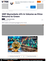 XRP Skyrockets 41% in Volume as Price Returns to Green