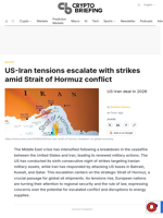 US-Iran tensions escalate with strikes amid Strait of Hormuz conflict