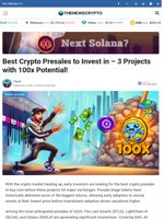 Best Crypto Presales to Invest in – 3 Projects with 100x Potential!