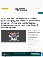 Scott Van Pelt: NBA tanking is ruining game integrity, the 76ers are primed for a deep playoff run, and the Celtics face immense pressure to reach the Finals | Pardon My Take