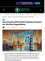 New Crypto ATM Limits? Senator Pushes for Stricter Regulations