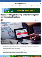 Robinhood Crypto Pricing Under Investigation for Deceptive Practices - TheNewsCrypto