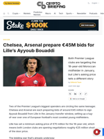 Chelsea, Arsenal prepare €45M bids for Lille's Ayyoub Bouaddi