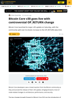 Bitcoin Core V30 Officially Launches To Mixed Community Reaction