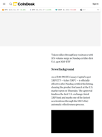 XRP Beats Bitcoin as Ripple-Linked Token's ETF to Go Live at U.S. Market Open