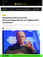 BlackRock CEO Larry Fink Acknowledges Bitcoin as 