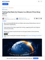 Fading Fed Rate Cut Hopes: Is a Bitcoin Price Drop Next? - BeInCrypto