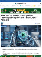NEAR Introduces Near.com Super App Targeting AI Integration and Secure Crypto Payments