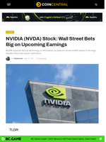 NVIDIA (NVDA) Stock: Wall Street Bets Big on Upcoming Earnings - CoinCentral