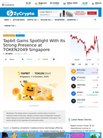 Tapbit Gains Spotlight With Its Strong Presence at TOKEN2049 Singapore