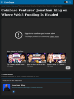 Coinbase Ventures' Jonathan King Reveals Where Funding in Web3 is Moving