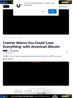 Cramer Warns You Could 'Lose Everything' with American Bitcoin - U.Today