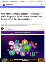 Bitcoin Holds Near $90K, Asian Stocks Lose Momentum