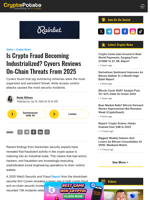 Is Crypto Fraud Becoming Industrialized? Cyvers Reviews On-Chain Threats From 2025