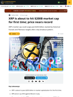 XRP Nears $200B Record Market Cap as Bitcoin Pullback Sparks ’Altseason’